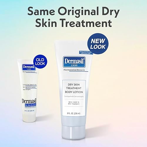 Miniatura 3 de Dermasil Loción corporal, tratamiento para la piel seca, paquete de 3  Loción no grasosa, de rápida absorción, sin fragancia, libre de crueldad, 8