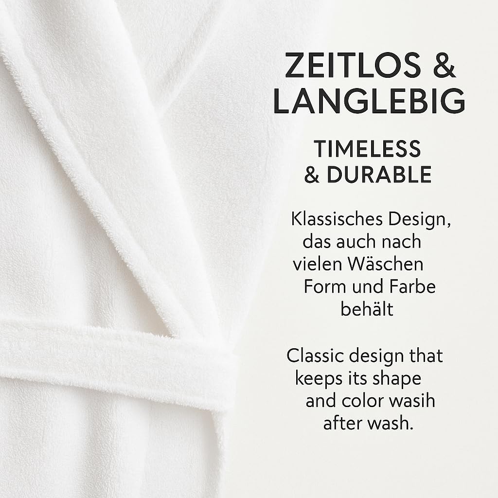 Betz Bademantel mit Schalkragen aus 100% Baumwolle – Frottee Saunabademantel für Damen & Herren – kuschelig, saugstark & lang – Serie Berlin