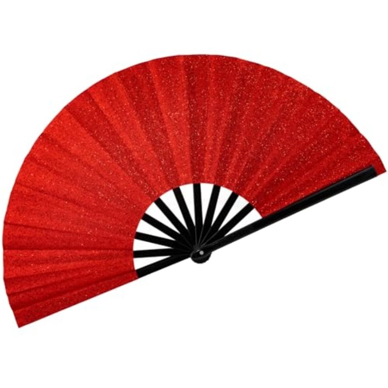 WLIHDB 3Pcs Glitter Large Rave Fans Clap for Line Dancing Folding Clack Handheld Foldable Decorative for Summer(Color3)