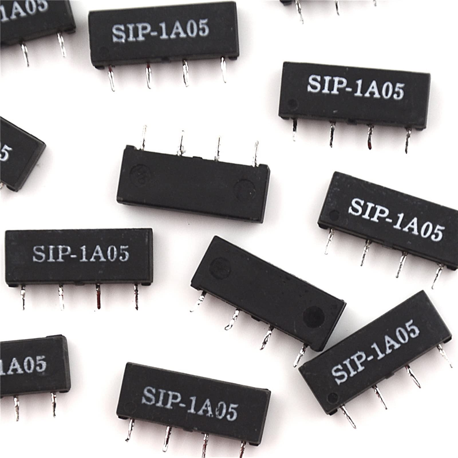 20PCS Trockenes Reed-Relais 4PIN 5V Relais SIP-1A05 Reed-Schalter-Relais for Relais DC-Widerstand 450~550 Ohm Ersatzteile