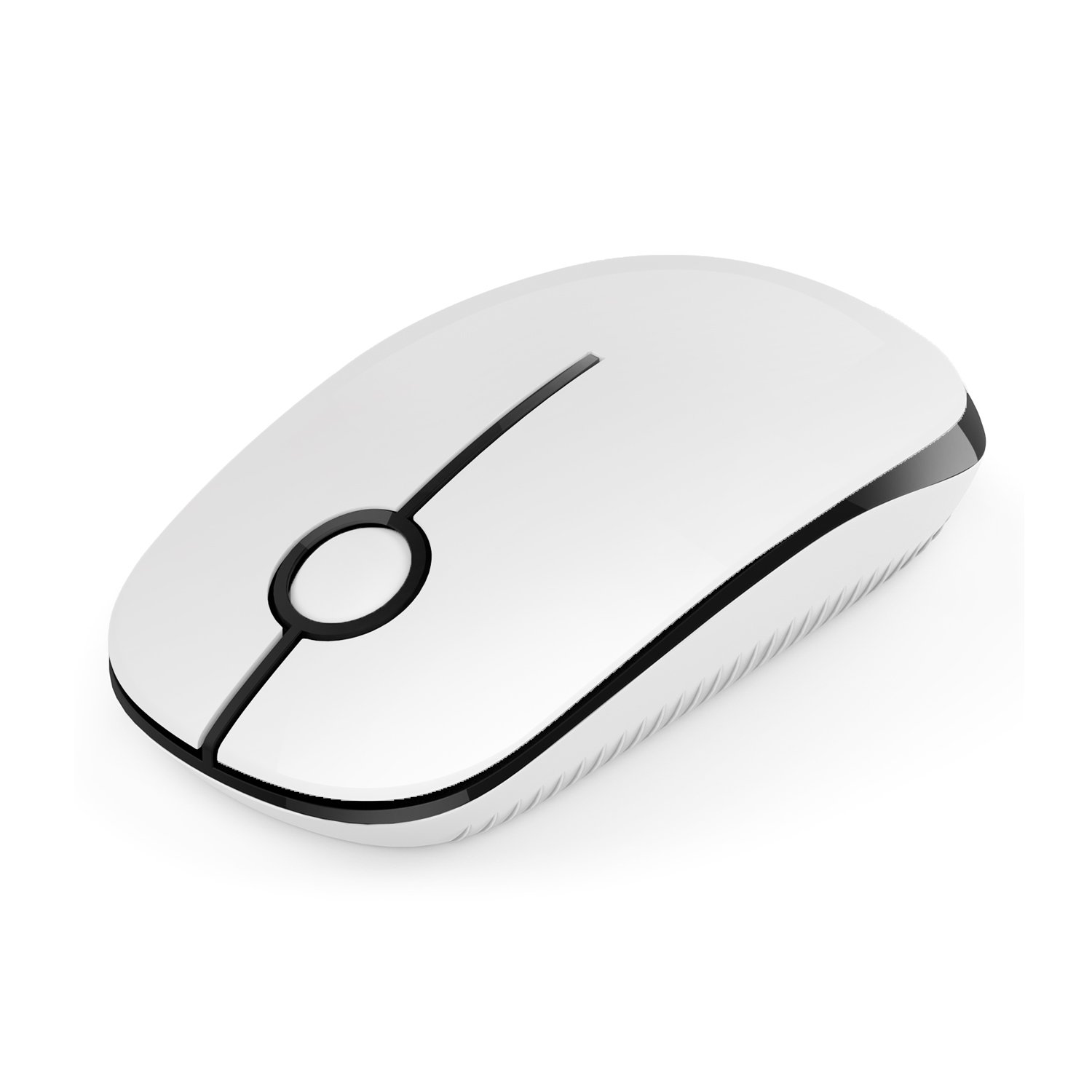 VssoPlor Wireless Mouse, 2.4G Slim Computer Laptop Mouse, Black and White
