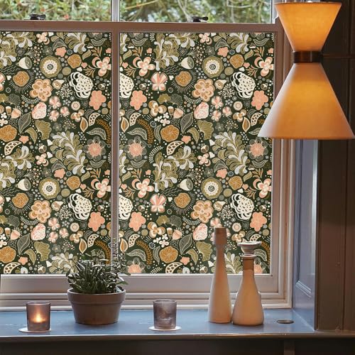 Vinilo decorativo para ventana 15.7"x118" Rosa y Verde miniatura 3