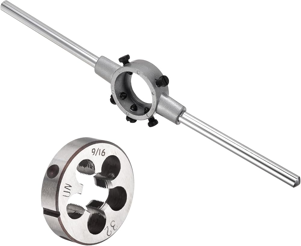9/16"-32 HSS Round Die with Matching Wrench Non-Adjustable — 사진 1