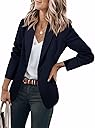 Cicy Bell Womens Casual Blazers Open Front Long Sleeve Work Office Suit Jackets Blazer