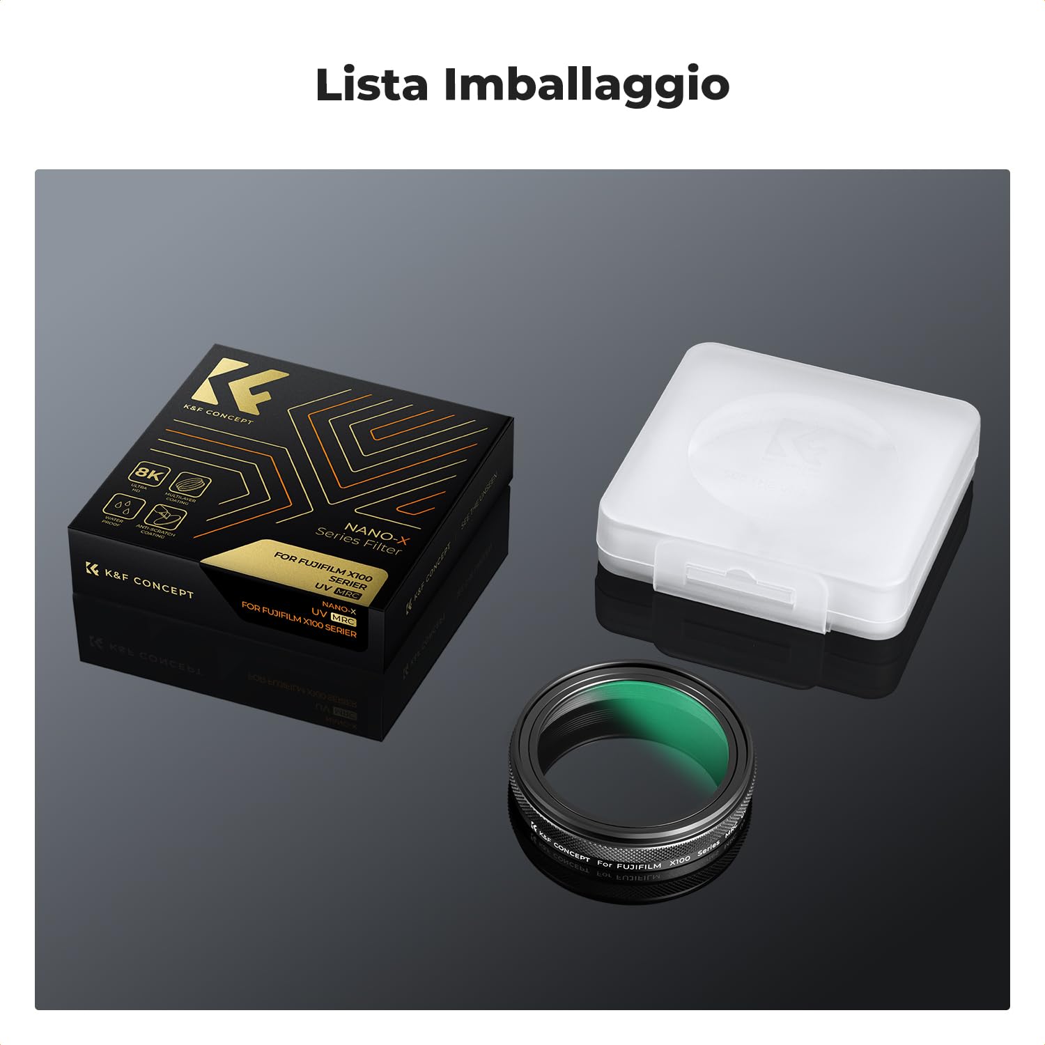 K&F CONCEPT Nano-Xcel Filtro Black Mist 1/4 per Fujifilm X100 Serie, Filtro Black Diffusione 1/4 con 28 Strati Rivestimento Nano compatibile con Fujifilm X100 X100S X100F X100T X100V X100VI(Nero)