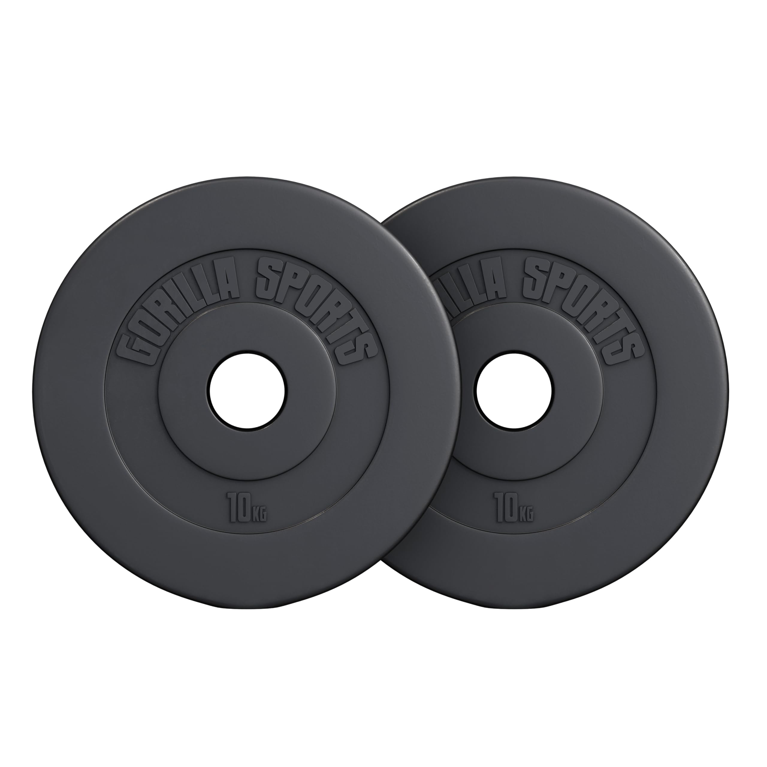 Gorilla Sports® Olympia Disques d'haltères – Alésage 50/51 mm, Poids de 1,25 à 15 kg, en Plastique – Set d'haltères, disques de Poids, disques Olympiques