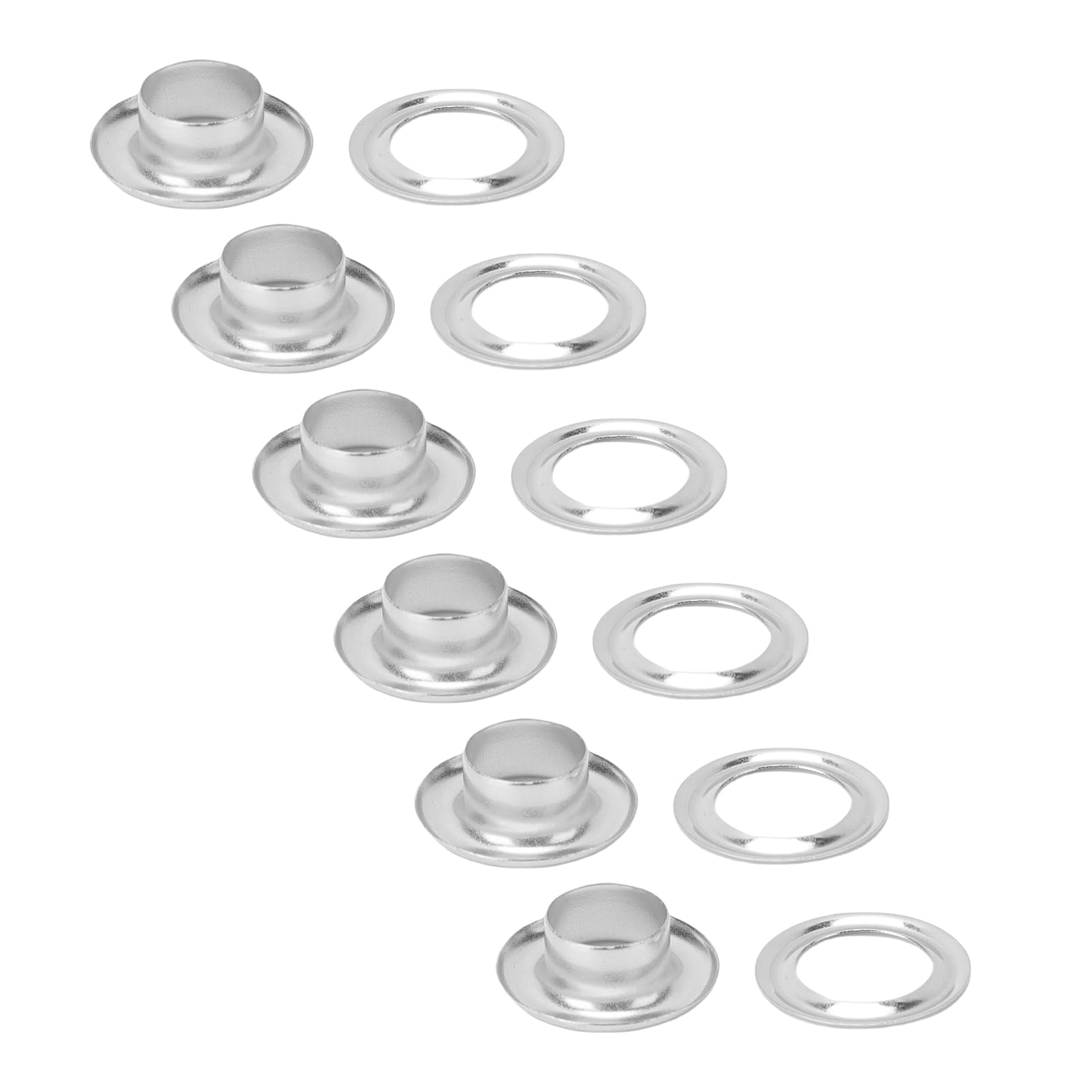 Juego de 300 Ojales de Acero Inoxidable de 8mm, con Arandelas, Herramienta para Zapatos, Ropa, Manualidades, Bolsa, Bricolaje (SILVER)
