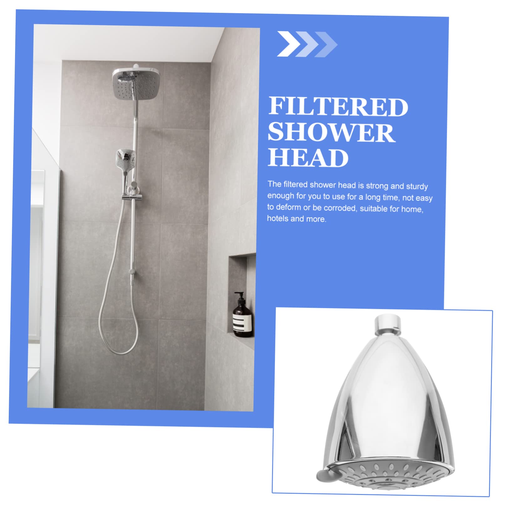 Garneck Addolcitore per Acqua Dura in Materiale ABS con Doccia Filtrata Filtro per Acqua da 6 Pollici Filtro per Acqua A 15 Stadi