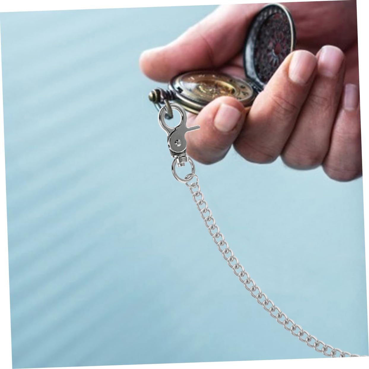 BESPORTBLE 3Pcs Decorative Pocket Watch Chains Metal Clothing Chain for Jeans Wallet and Accessories DIY Pants Chain for Stylish Outfits