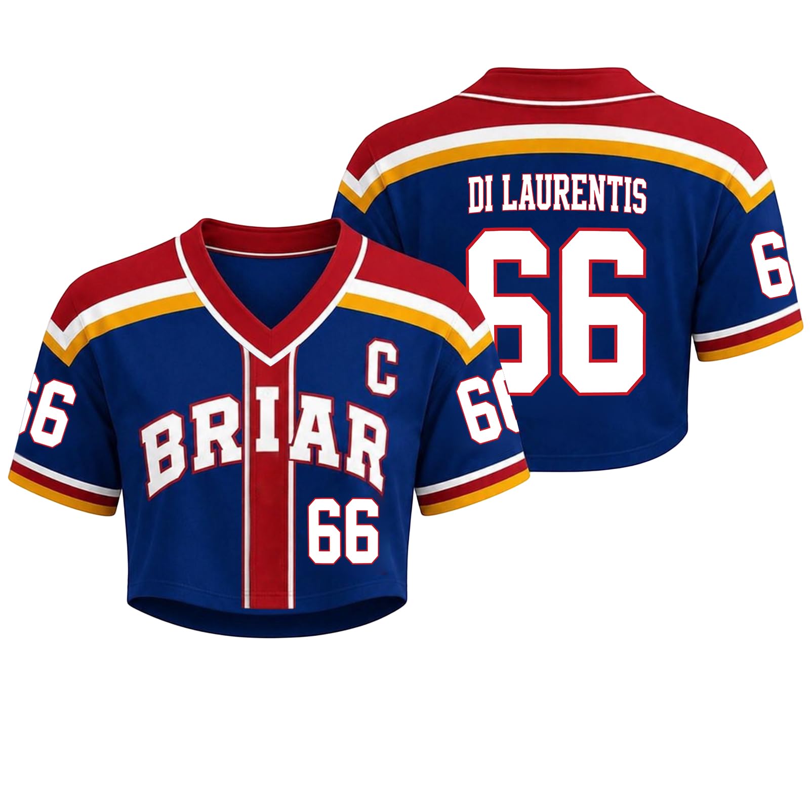 Off Campus Hockey Jersey Women Graham 44 & Logan 22 & Tucker 46 & Dean 66 Briar U Hockey Shirts Short Sleeve Briar University Shirts Sports Y2K Crop Tops Off Campus Merch for Fans