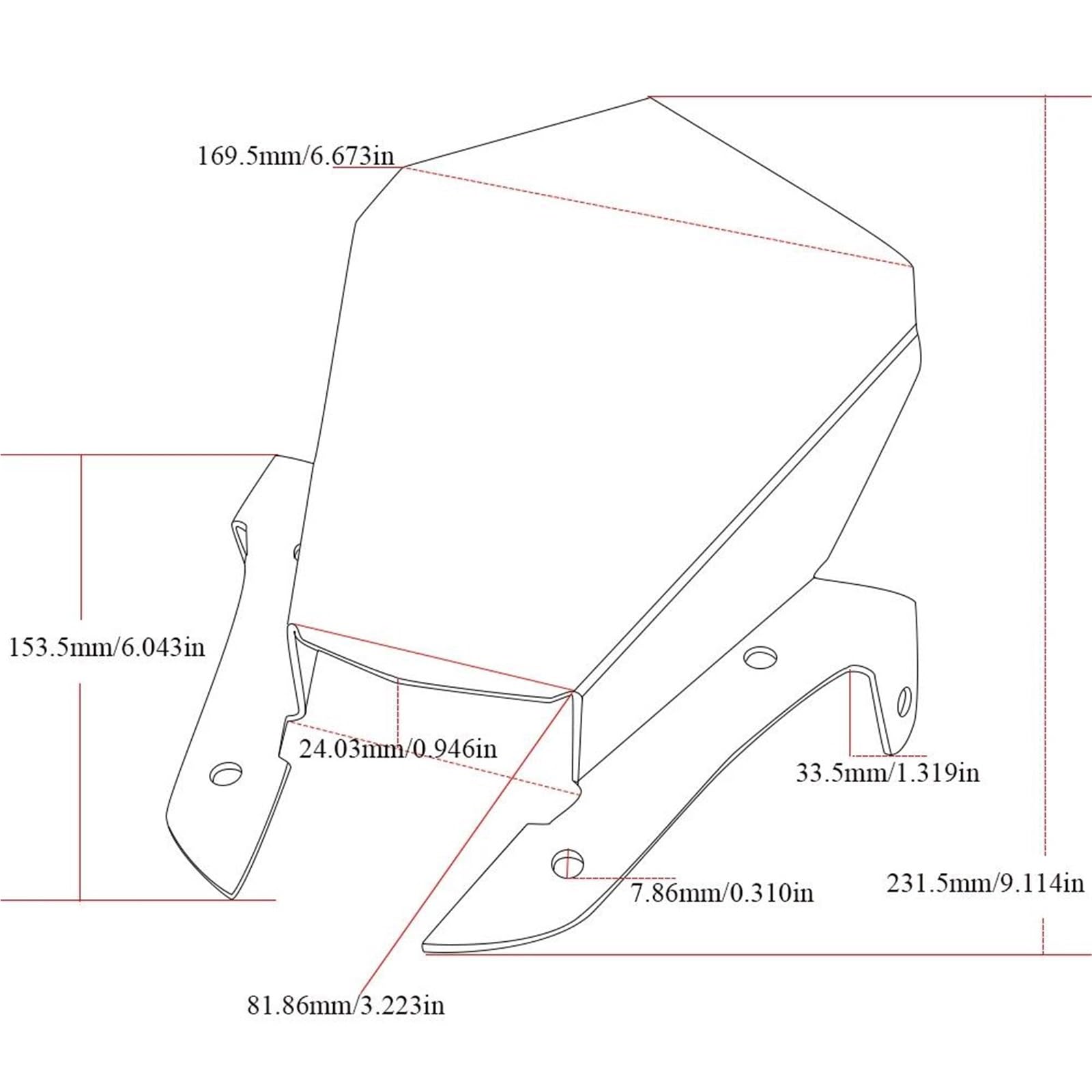 ZYSM Cupolino Parabrezza Anteriore Per Moto Per MT-07 MT07 MT 07 FZ07 2013 2014 2015 2016 2017 Parabrezza Visiera Schermo(Colore 3)
