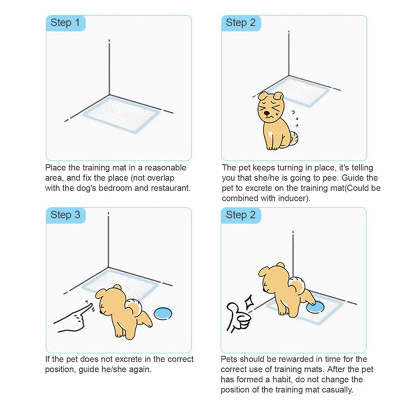 ZZSRJ 20/020/50/100 Piezas Pájaro Mascota Almohadilla desechable Absorbente Perro Pañal de Perro Entrenamiento de Perros Pañal Almohadilla de pañal (tamaño : 50pcs 60X45cm)