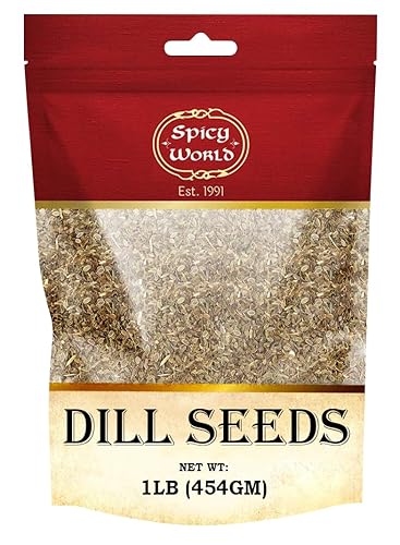 Spicy World Semillas de eneldo - Especias enteras Perfecto para encurtir y comer Bolsa resellable de 1 libra