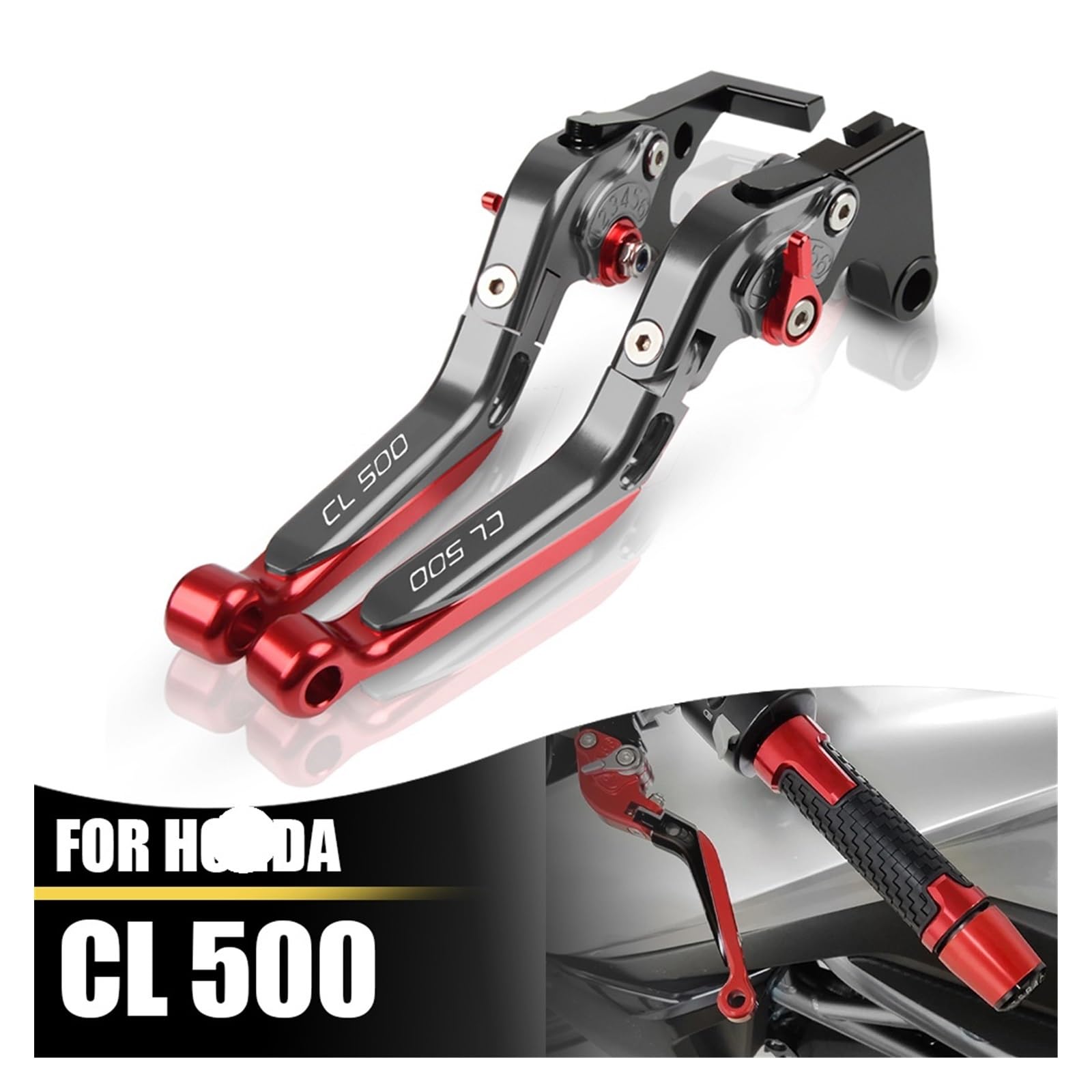 para Ho&nda CL500 2023 - Juego De Palancas De Embrague Y Freno, Manijas Plegables Ajustables, Accesorios para Motocicleta palancas Frenos