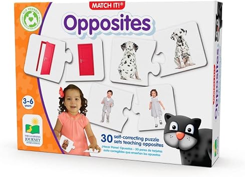Learning Journey International Match It! - Opposites - Self-Correcting Puzzle Set, Multicolor