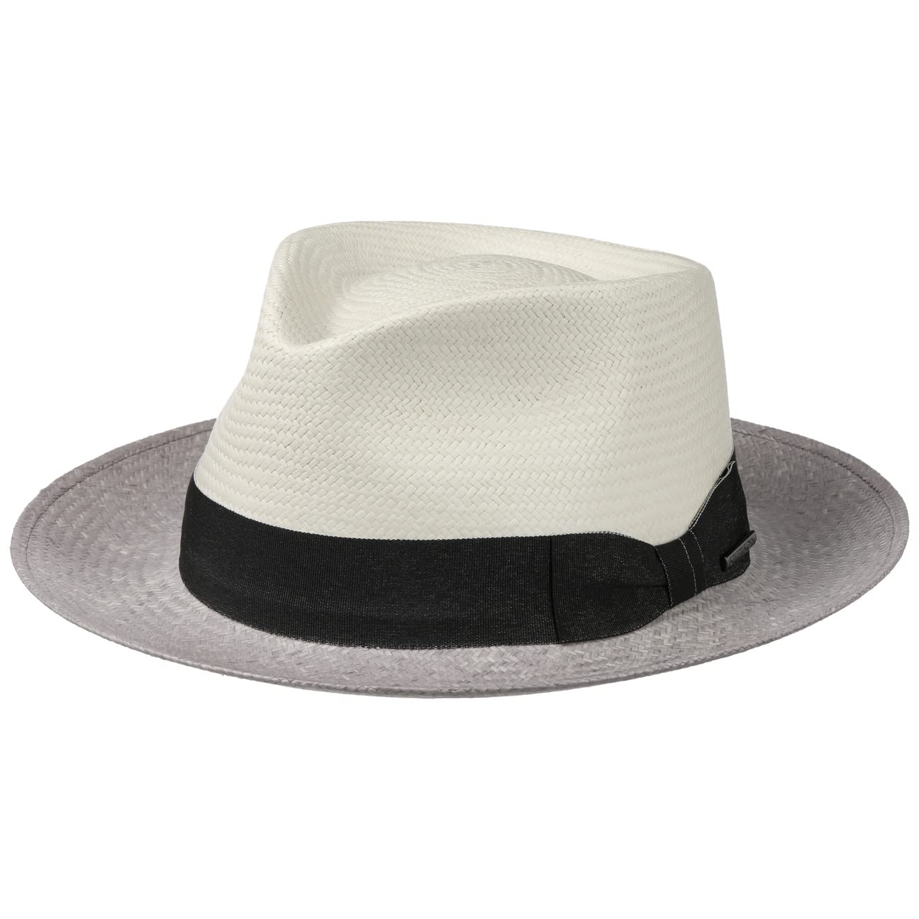 Stetson Sombrero Panamá Salcova Fedora Hombre - Made in Ecuador de Verano Paja Sol con Banda Grosgrain Primavera/Verano