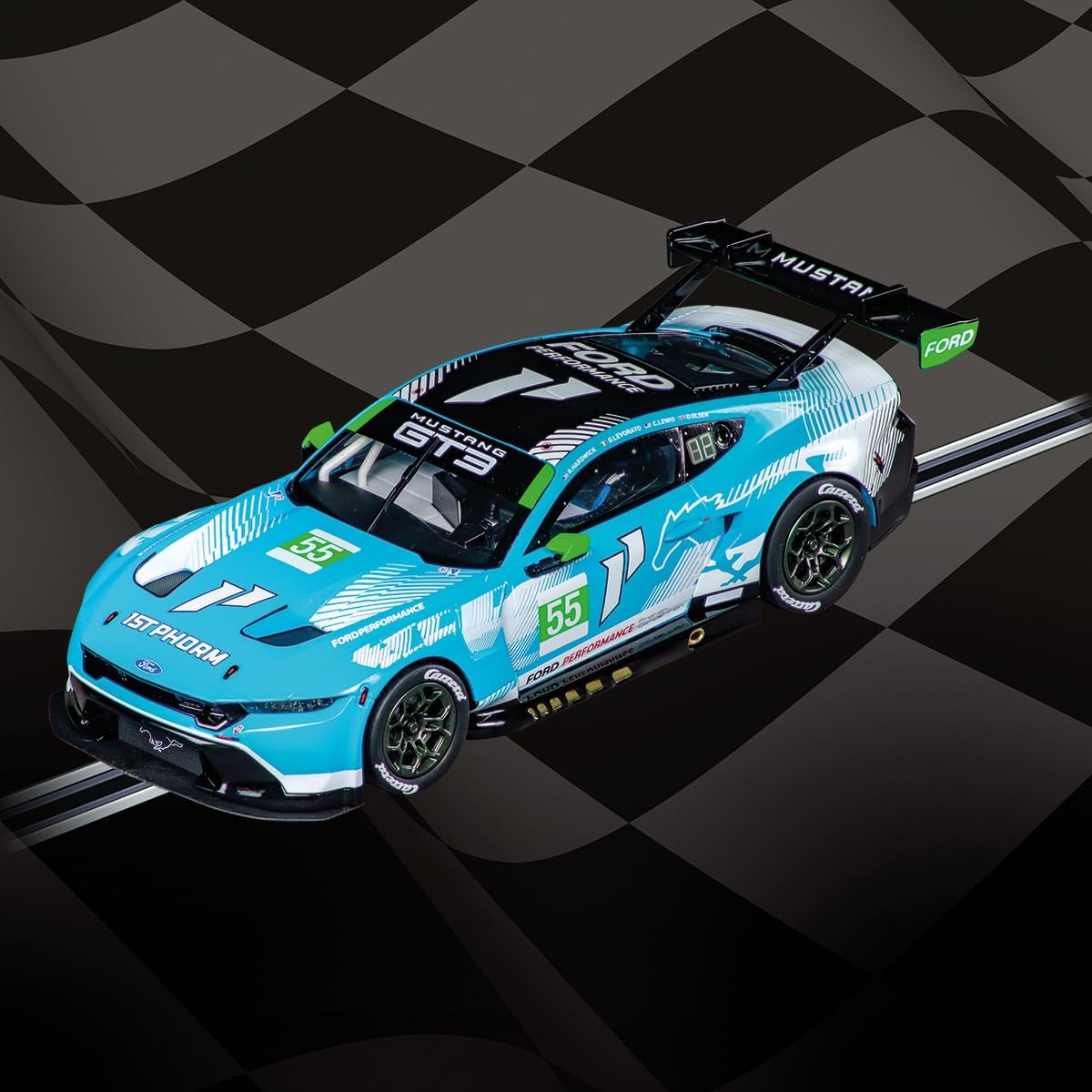 Carrera 27809 Ford Mustang GT3 Champion Spirit, No.55 1:32 Scale Evolution Analog Slot Car Racing Vehicle