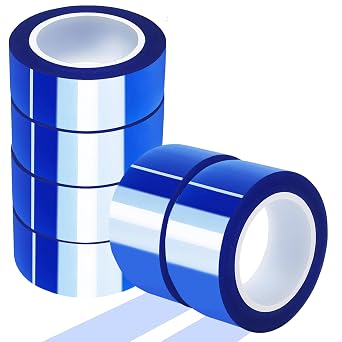 UTNVBTR 6 Rolls 20mm x33m108ft Blue Heat Resistant Tape,Heat Transfer Tape for Heat Sublimation Press Vinyl,and Fixing of Electronic Parts During Processing,No Residue