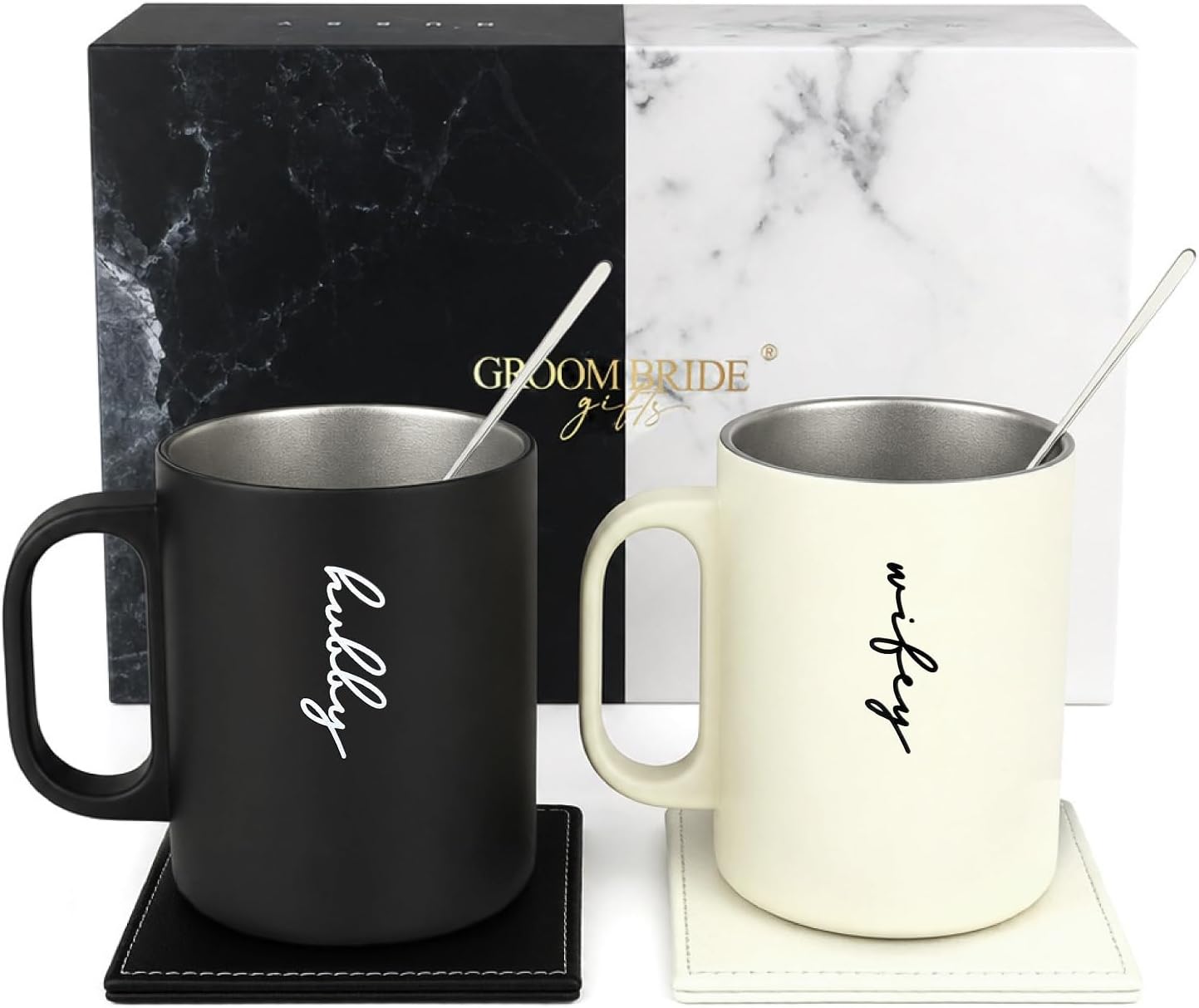 Mr&Mrs Gifts Wedding Gifts Coffee Mugs 12 Oz Bridal Shower Gifts Cups(CO)
