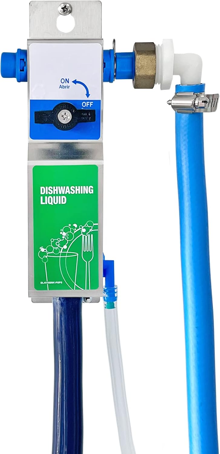 Kitchen Sink Single Proportioner, Dish Detergent Sanitizer Dispenser, Chemical Mixing System, Precision Chemical Dilution, 8162