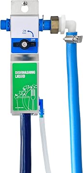 Kitchen Sink Single Proportioner, Dish Detergent Sanitizer Dispenser, Chemical Mixing System, Precision Chemical Dilution, 8162