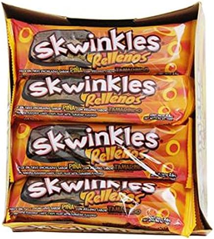 Lucas Skwinkles Rellenos Hot Pineapple/Tamarind, 12 Count (SUGAR CANDY - ETHNIC)