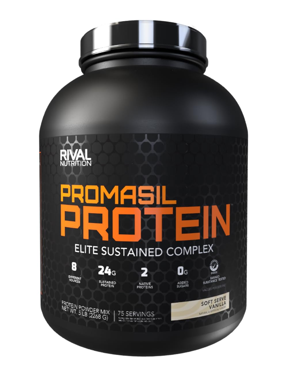 Rival Nutrition Proteína em pó com blend de proteínas, 24 g por porção, 2,27 kg