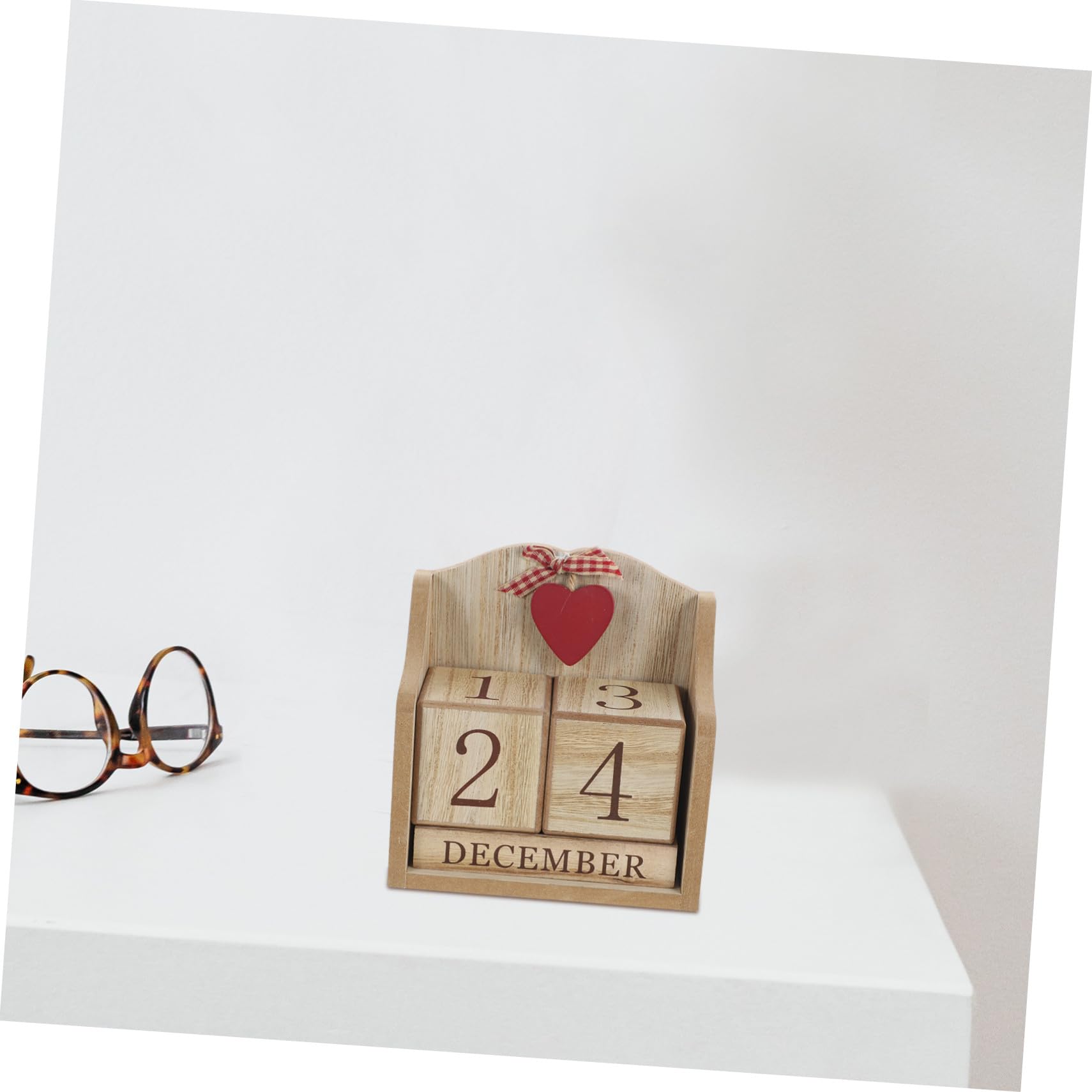 DOITOOL 4 Stück Ewiger Holzblock Tischkalender Handlicher Dauer Kalender mit Monats und Zahlenblöcken Praktischer Holzwürfel Kalender für Büro und Zuhause Kompakte Schreibtischdeko