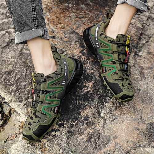 Men's Camo - Print Hiking Sneakers, Durable Outdoor Sports Shoes - Ideal for Mountain Trails, Wilderness Adventures & Daily Commutes 6