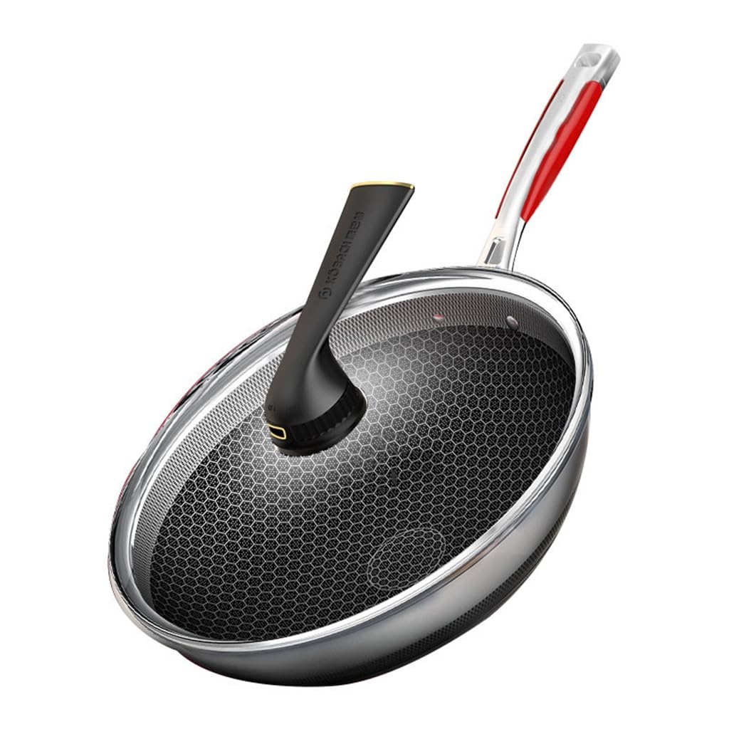GTHTUHFD Frying Pan Household Non-Stick Stainless Steel Spatula Soup Ladle Steamer Basket
