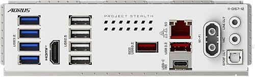 GIGABYTE B850 AORUS Stealth Ice Carte mère AMD AM5, ATX, DDR5, 4X M.2, PCIe 5.0, USB-C, WIFI7, 5GbE LAN, EZ-Loquet, - 6