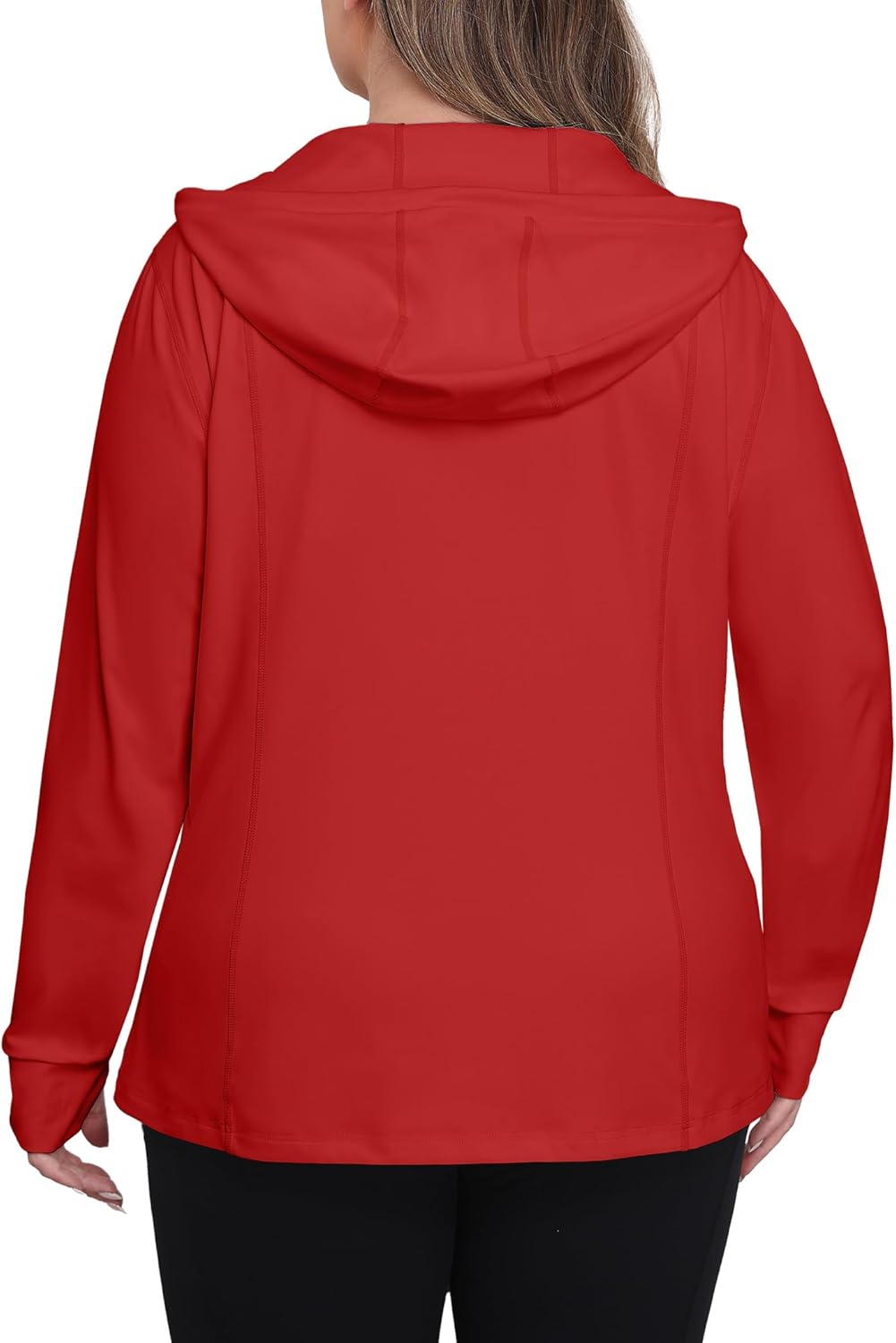 FOREYOND Plus Size Workout Jacket for Women Full Zip Up Lightweight Athletic Jackets Running Gym Yoga with Thumb Holes - Image 2