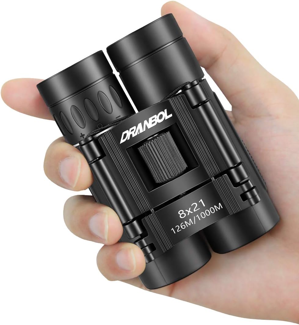 8X21 Compact Binoculars for Adults Kids, Mini Small Binocular for Bird Watching Outdoor Travel Hiking, Folding Pocket Lightweight Opera Glasses for Theater Concert Shows Women Men