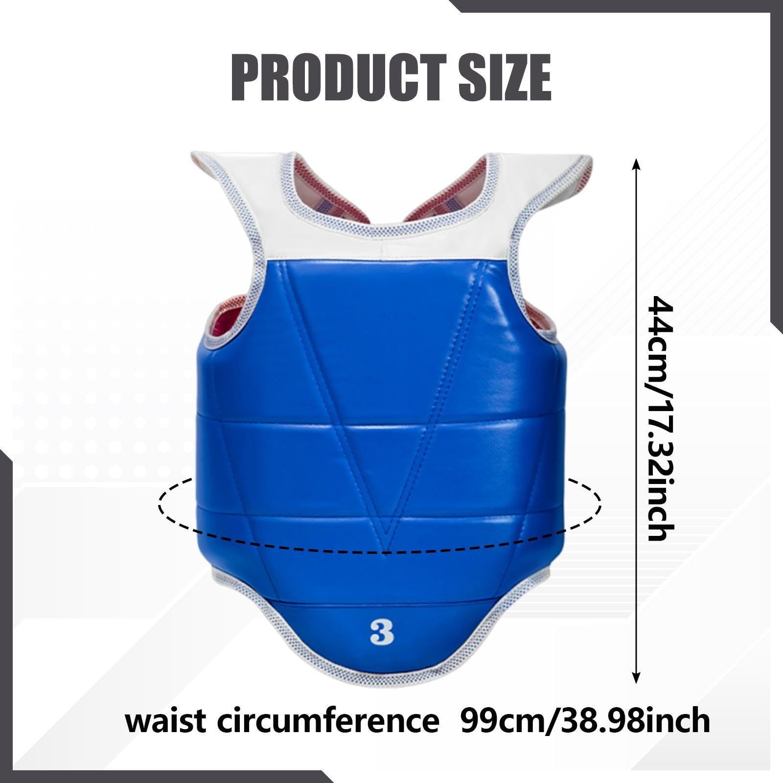 rockible Protector de Pecho de Karate, Chaleco Protector, Almohadilla de protección Corporal de Boxeo Reversible para Golpes Fuertes