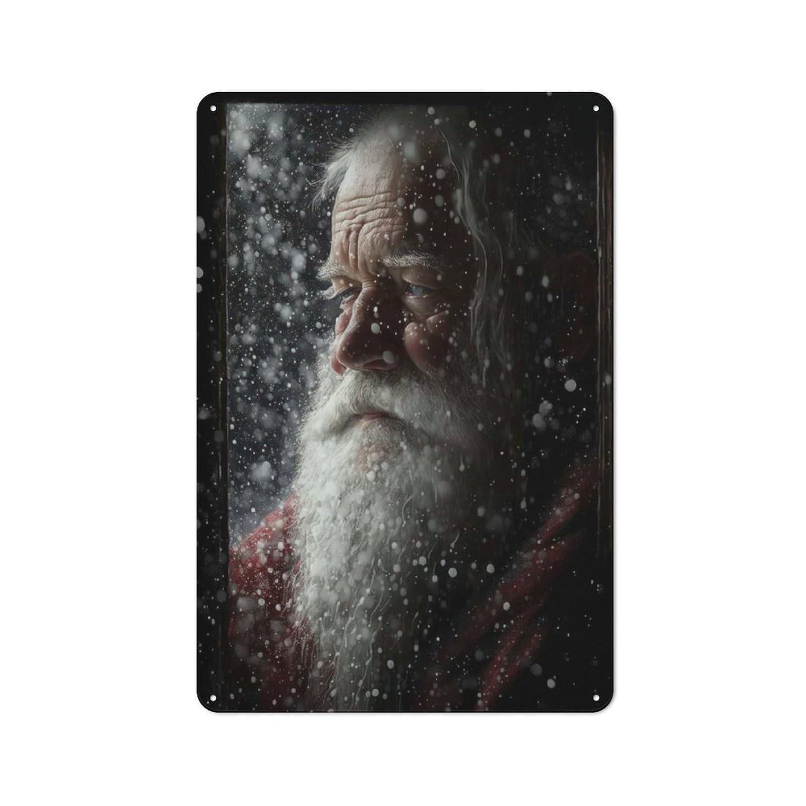 Junmoney Santa Claus Iv Retro Metal Wall Sign 30X20cm For Studio Or Craft Room, For Metal Sign Collectors, For Garage And Workshop Walls