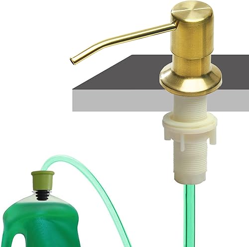 Miniatura 12 de Dispensador de Jabón para Fregadero de Cocina (Negro Mate), Dispensador de Jabón de Diseño Integrado, Recarga desde la Parte Superior, Bomba de