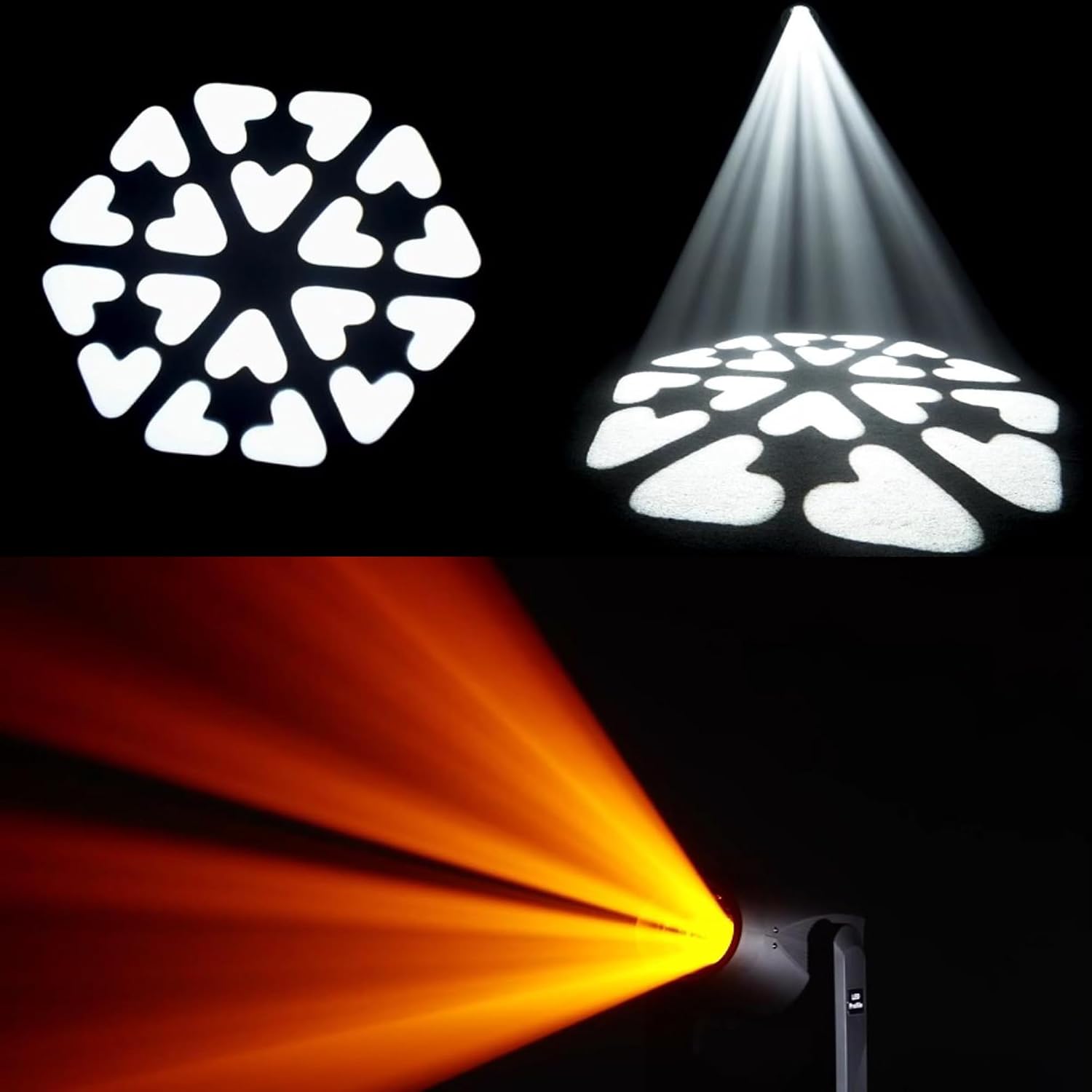 JUNMAN 600W LED Beam Spot Wash 3 in 1 Moving Head Light with LED Ring CMY CTO DJ Disco Stage Lights for Wedding Event Party Show