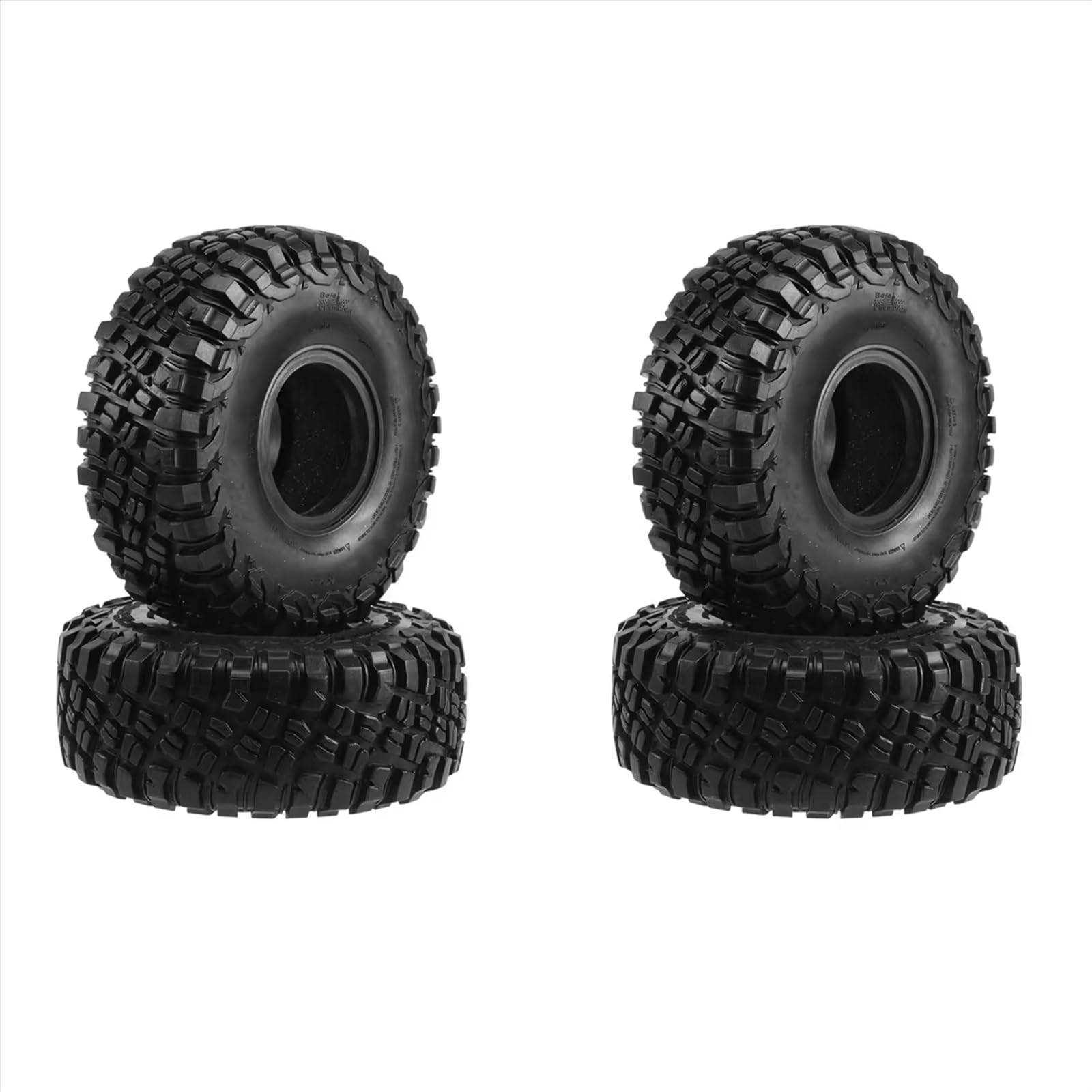 Neumático RC Compatible con TRX4 D90 para Axial SCX10 II III para Redcat 4 Piezas 117 Mm 1,9 Neumático De Goma Rueda Neumático 1/10 RC Crawler Car