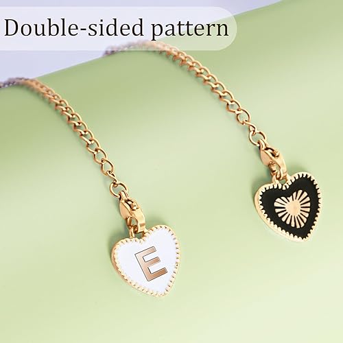 Miniatura 4 de 2PCS Letter Charms Accessories for Stanley Cup with Handle, Heart-shaped Personalized Name ID Letter Charm for Stanley Tumbler