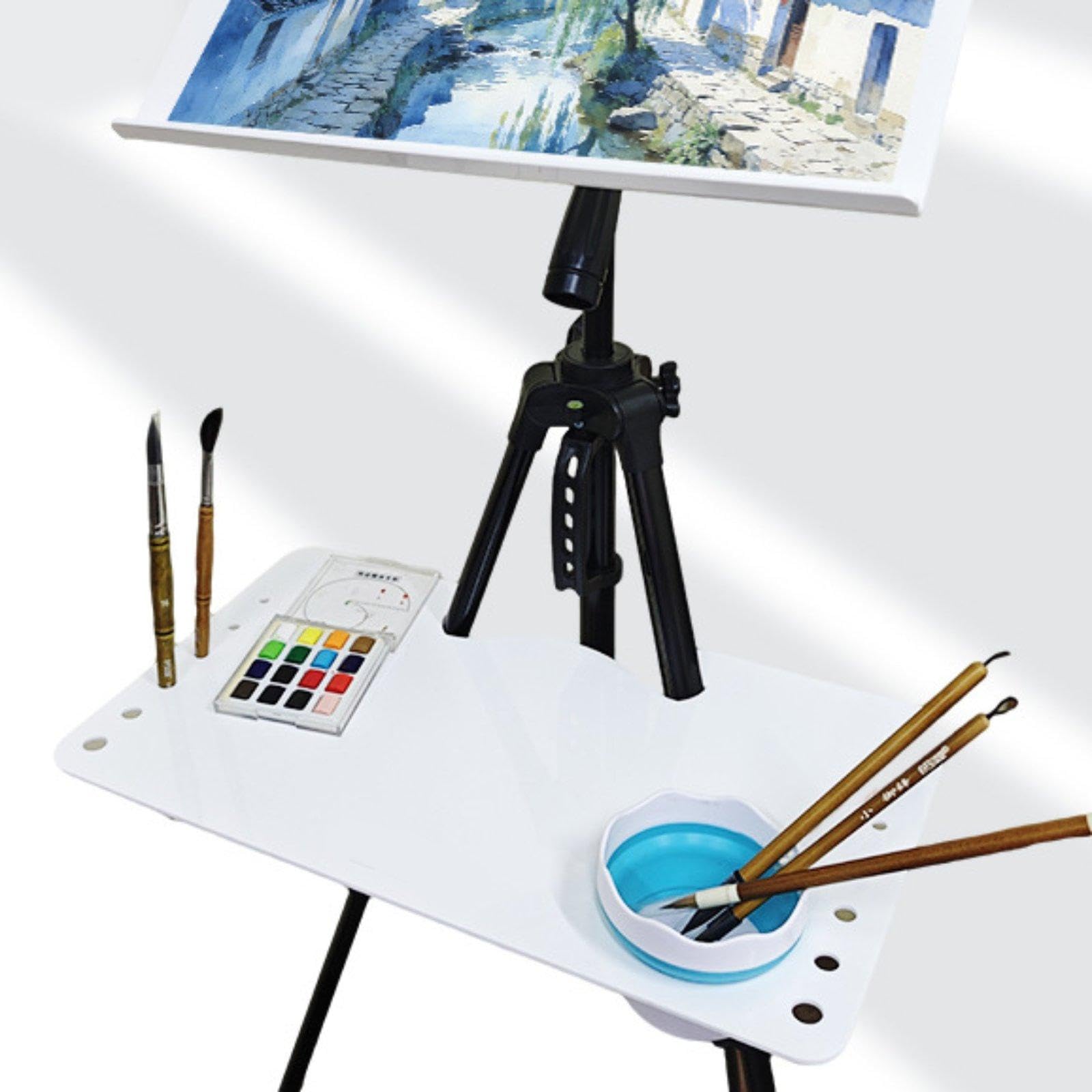 Caballete Portátil, Soporte de Pintura de Metal Ajustable, Soporte Multifuncional para Tablero de Acuarela, Plegable, Telescópico, con Bolsa de