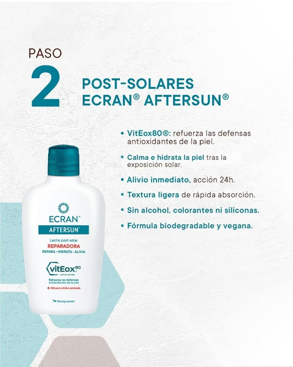 Ecran Aftersun Leche Post-solar Hidratante Y Reparadora - 400ml, Blanco, Almond
