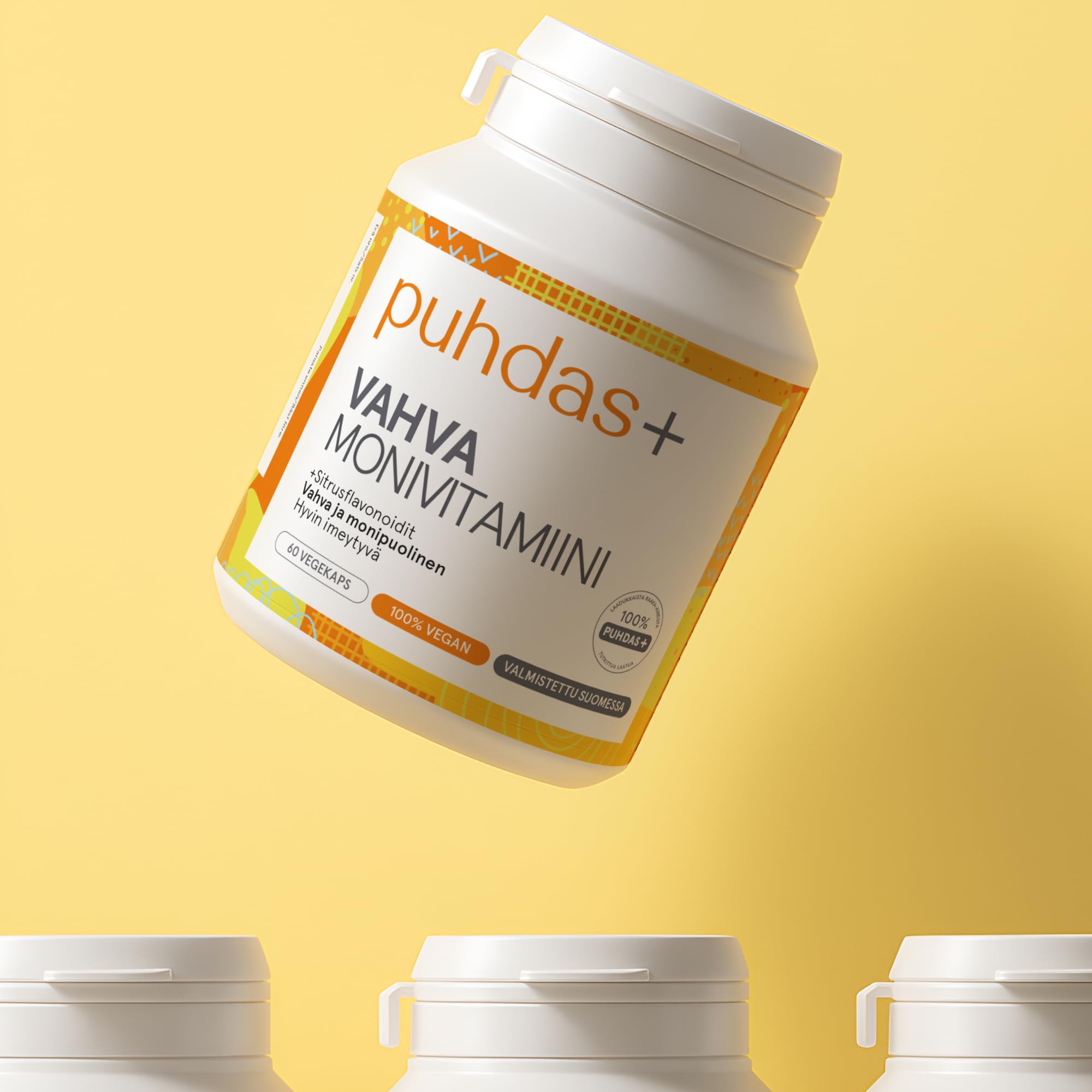 Starke Multivitaminy A–Z | Wysokodawkowane | Witaminy i Minerały | 60 Wegańskich Kapsułek | Wyprodukowano w Finlandii