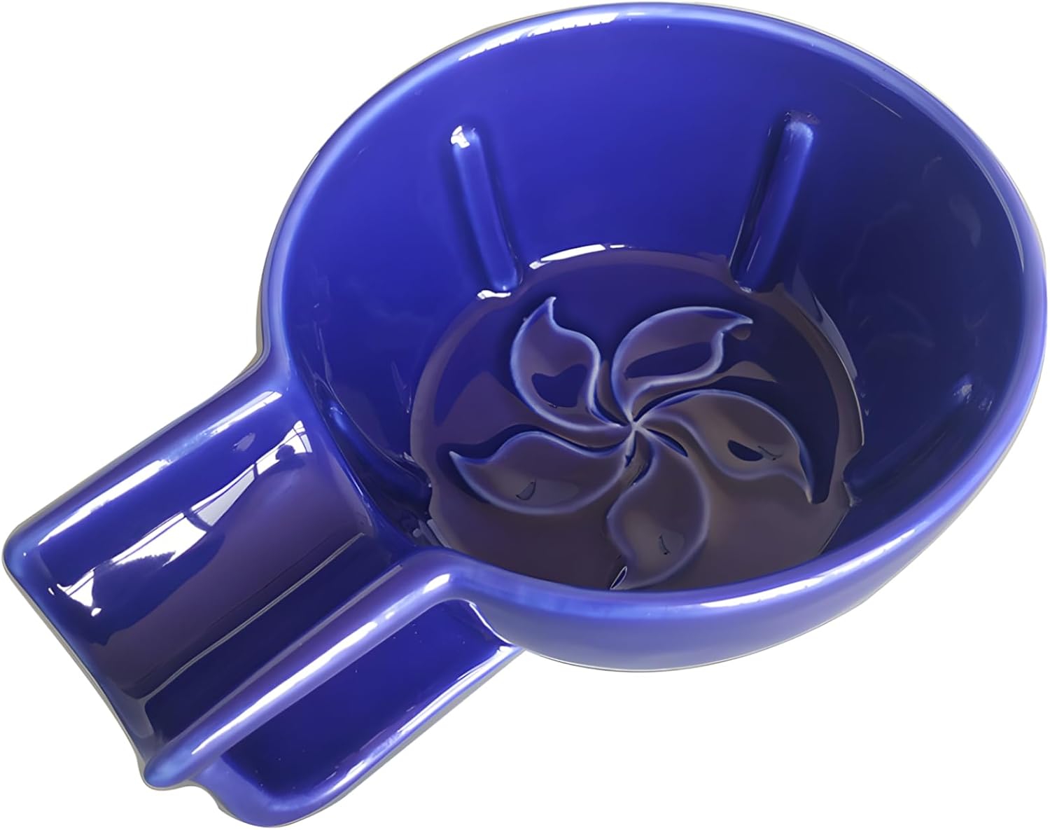 Blue Ceramic Shaving Bowl with Interior, Perfect for Men's Grooming