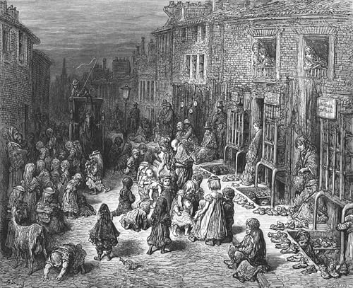 Póster de graffiti Dudley Street de Gustave Doré, impresión artística de calidad, 60x90cm