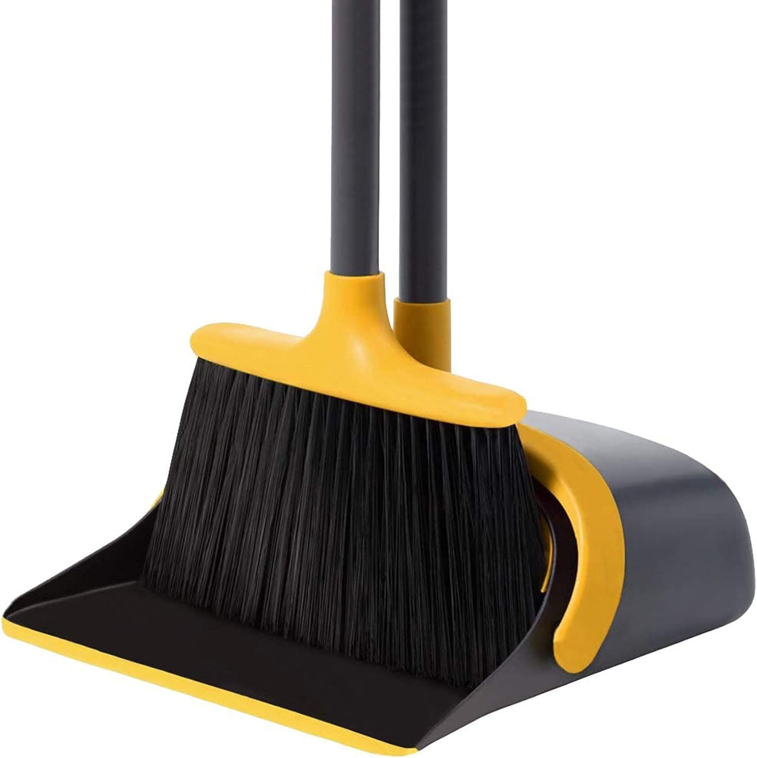 Broom and Dustpan Set Dustpan and Broom with Long Handle Upright Stand Up Dustpan Broom Combo for Lobby Office Home Room Kitchen Floor Use: Garden & Outdoor