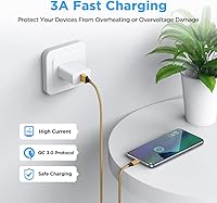 Vista 4 de etguuds Cable USB a USB C de 2 pies, paquete de 2 cables de carga USB A a tipo C de carga rápida para Samsung Galaxy A17 A16 A15 A26 A36 A56, S25