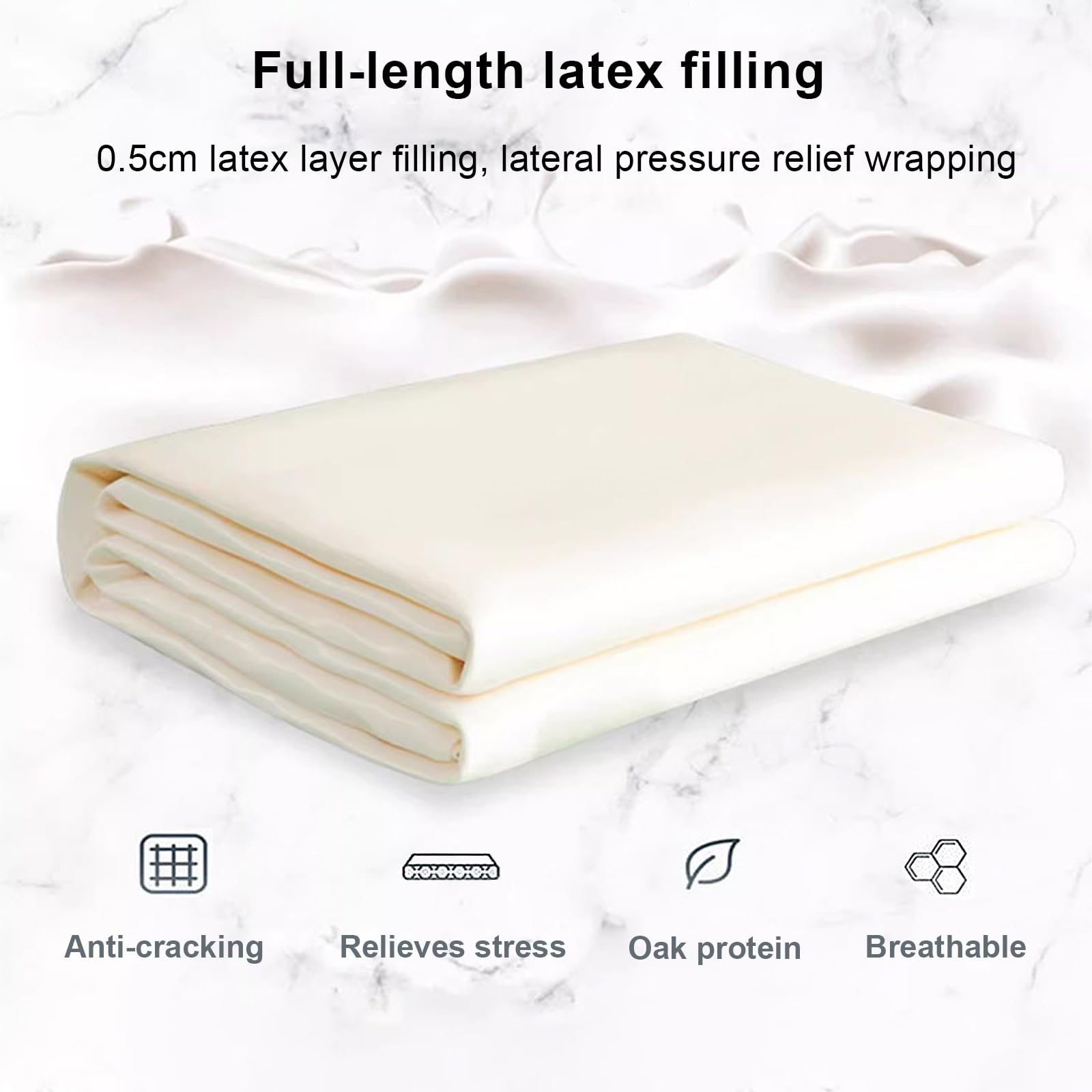 Colchón para Camilla de Masaje y Salón de Belleza, Antideslizante y Transpirable con Apertura en Espuma de Látex, para Camas de Masaje, Tatuaje, Spa y Belleza(White,80 X 190 X 6cm)