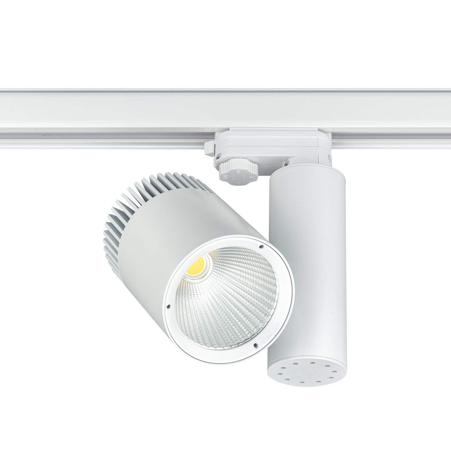 Popp® Luminarias carril LED en trifasico 30W Negro y Blanco 2800Lm IP20 COB locales comerciales (Blanco, 3000K)