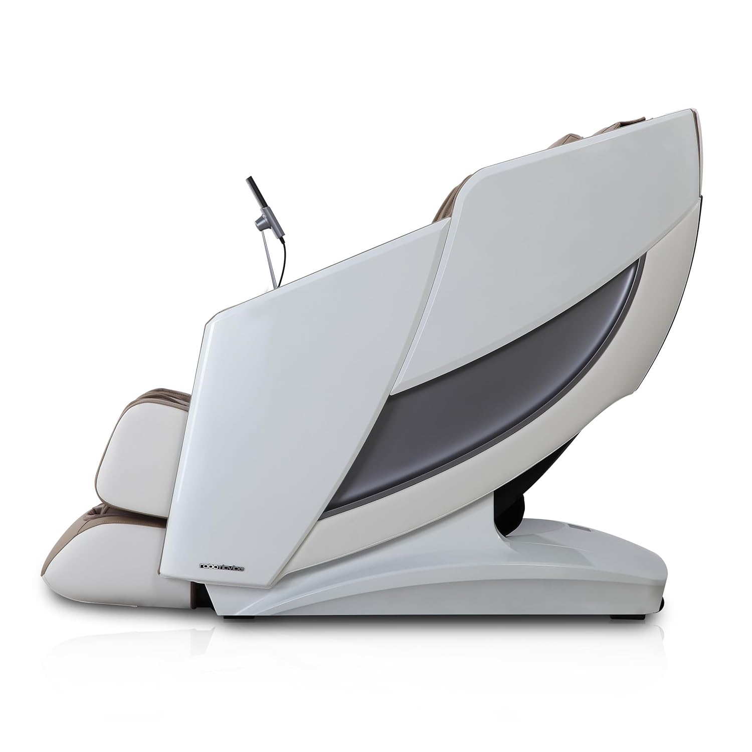 RoboticVibe Home-Spa 4D Massage Chair- RV7575 Immersive Fragrances, 18 Auto Programs, Wireless Charging, Voice Control, & Health Scan For True Smart Homes. Dual Tone Colour - White Brown RoboticVibe Home-Spa 4D Massage Chair- RV7575 Immersive Fragrances, 18 Auto Programs, Wireless Charging, Voice Control, & Health Scan For True Smart Homes. Dual Tone Colour - White Brown