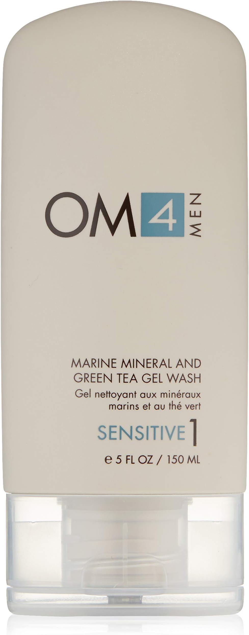 OM4 Sensitive Step 1 - Marine Mineral and Green Tea Gel Wash, Gel Based Cleanser for all skin types to help improve sensitivity concerns for men